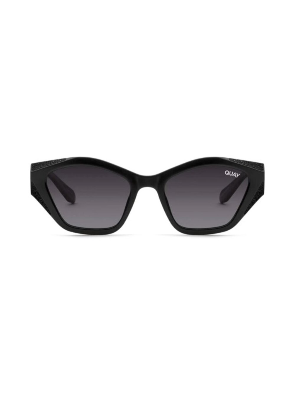 QUAY Counting Stars Sunglasses (mini rhinestones, black/smoke lens) POLARIZED